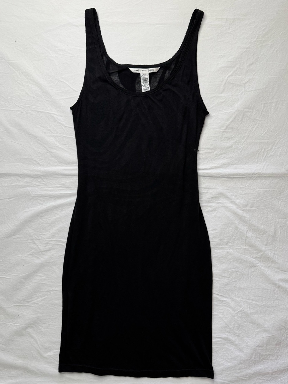 Diane Von Furstenberg - Sheer Zebra Pattern Black Sleeveless Bodycon Dress - Picture 3 of 9